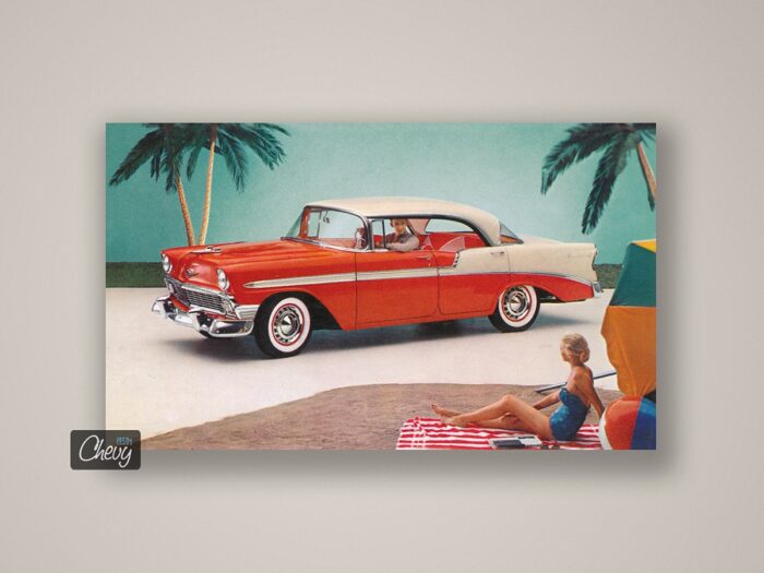 1956 Chevrolet Bel Air Sport Sedan Postcard