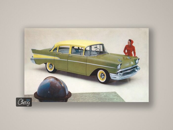 1957 Chevrolet 210 4-Door Sedan Postcard