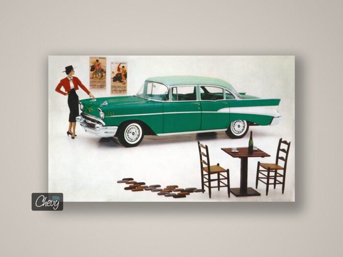 1957 Chevrolet Bel Air 4-Door Sedan Postcard