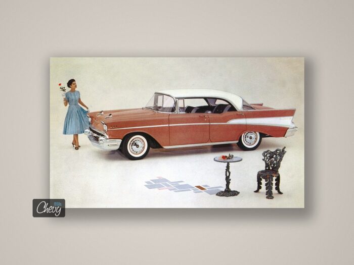1957 Chevrolet Bel Air Sport Sedan Postcard