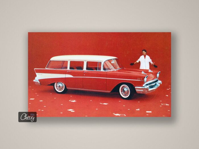 1957 Chevrolet Bel Air Townsman Postcard